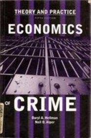 Stock image for Economics of Crime: Theory and Practice for sale by ThriftBooks-Dallas