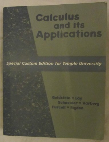 9780536615770: Calculus and Its Applications (Special Custom Edition for Temple University)