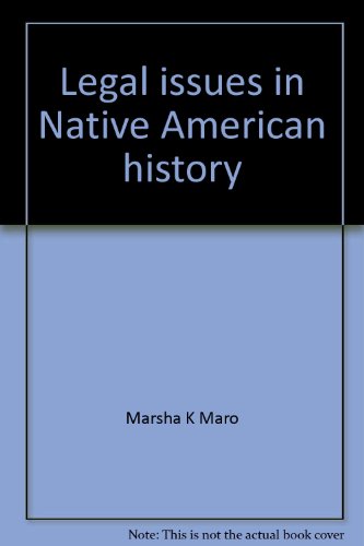 Stock image for Legal Issues in Native American History for sale by Bookmarc's