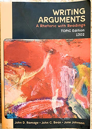 Beispielbild fr Writing Arguments (a rhetoric with readings) zum Verkauf von BookHolders