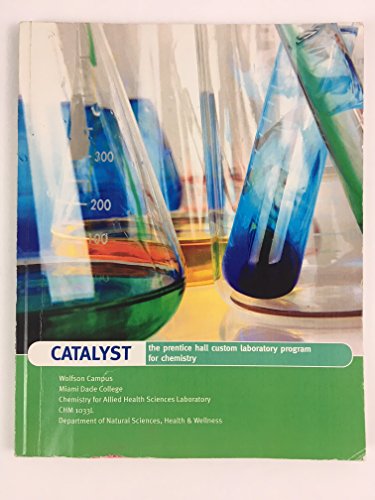 Beispielbild fr Catalyst the Prentice Hall Custom Laboratory Progrram for Chemistry By Pearson zum Verkauf von ThriftBooks-Atlanta