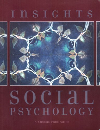 Imagen de archivo de Insights Social Psychology a la venta por BooksRun