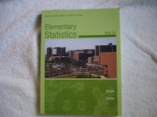 Stock image for Elementary Statistics MGQ 301 Second Custom Edition for SUNY at Buffalo for sale by HPB-Ruby