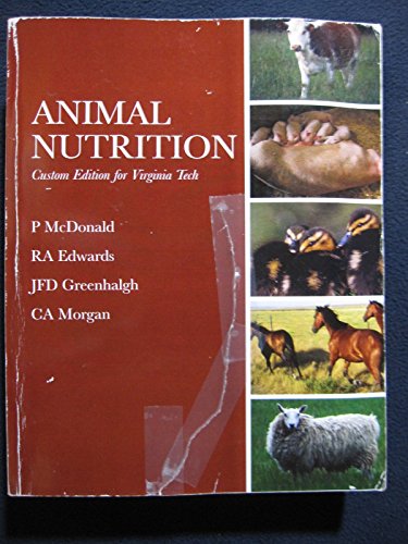 Imagen de archivo de Animal Nutrition: Custom Edition Virginia Tech a la venta por BookHolders