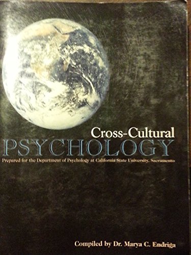 Stock image for Cross-Cultural Psychology Prepared for the Department of Psychology at California State University, Sacramento for sale by Time Tested Books