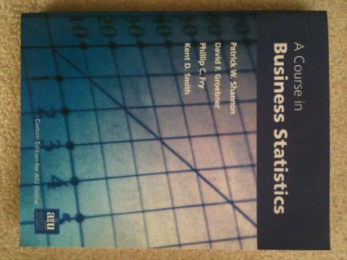 9780536707291: A Course in Business Statistics (with CD-ROM)