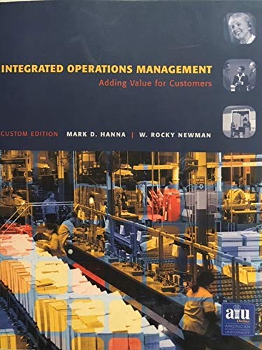Beispielbild fr Integrated Operations Management zum Verkauf von HPB-Red