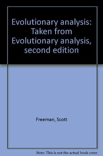 Beispielbild fr Evolutionary analysis: Taken from Evolutionary analysis, second edition zum Verkauf von Irish Booksellers