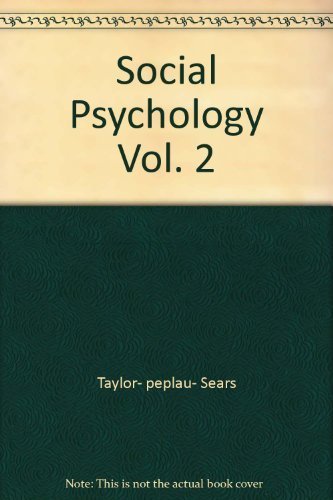 9780536729781: Social Psychology Vol. 2