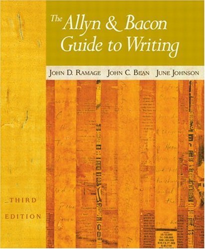 The Allyn & Bacon Guide to Writing (9780536737540) by John D. Ramage