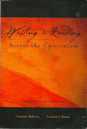 9780536742025: Writing&Reading Across the Curriculum (Custom Edition for Eastern Washington University)