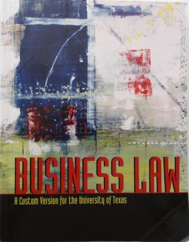 Stock image for Business Law a Custom Version for the University of Texas for sale by HPB-Red