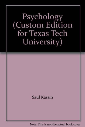 Stock image for Psychology (Custom Edition for Texas Tech University) for sale by HPB-Red