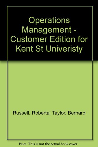 Beispielbild fr Operations Management - Customer Edition for Kent St University zum Verkauf von a2zbooks