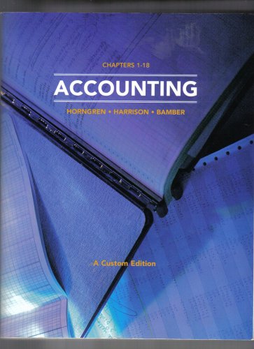 9780536824479: Accounting (Accounting: Chapters 1-18, Custom Edition)