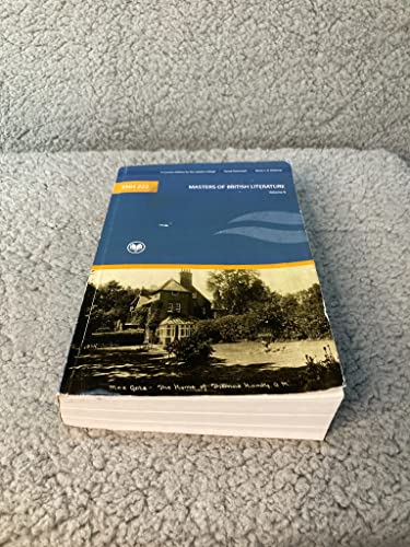 Masters of British Literature: A Custom Edition for Rio Salado College (ENH 222, Volume B) by David Damrosch (2009-05-03) (9780536878069) by David Damrosch; Kevin J.H. Dettmar