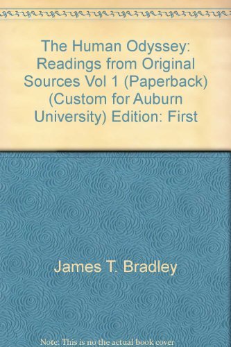 9780536903921: The Human Odyssey: Readings from Original Sources, Vol 1