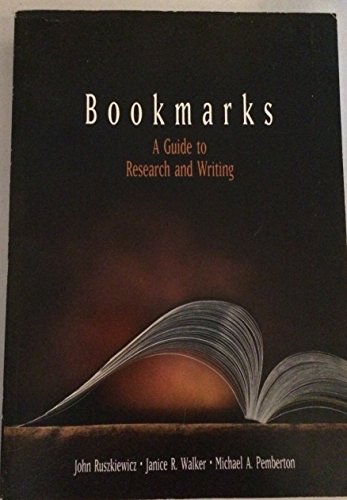 Imagen de archivo de Bookmarks, a Guide to Research and Writing a la venta por Wonder Book