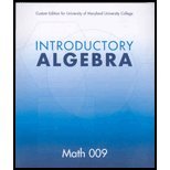 Beispielbild fr Introductory Algebra Math 009 zum Verkauf von Wonder Book