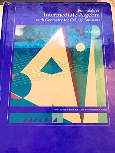 Imagen de archivo de Essentials of Intermediate Algebra with Geometry for College Students a la venta por HPB-Red