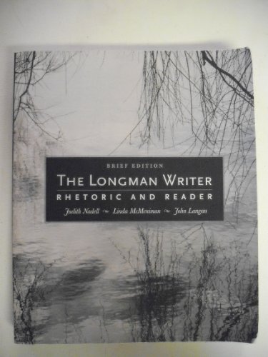 Beispielbild fr The Longman Writer : Rhetoric and Reader zum Verkauf von Better World Books: West