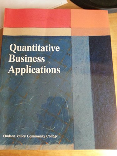9780536942920: Quantitative Business Applications