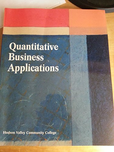 Stock image for Quantitative Business Applications for sale by Better World Books