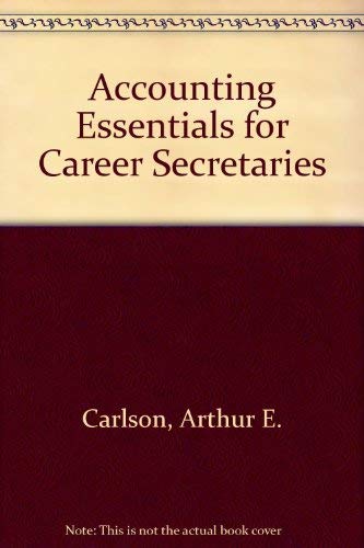 Beispielbild fr Accounting essentials for career secretaries zum Verkauf von Wonder Book