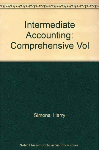 Beispielbild fr Intermediate Accounting : Comprehensive Volume zum Verkauf von Better World Books