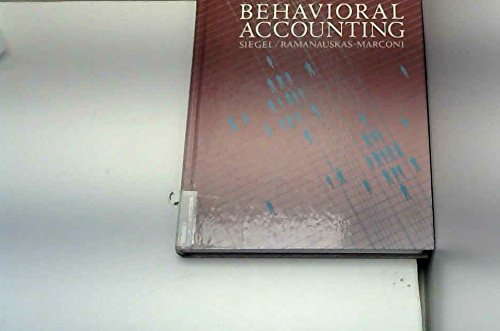 Beispielbild fr Behavioral Accounting zum Verkauf von Better World Books