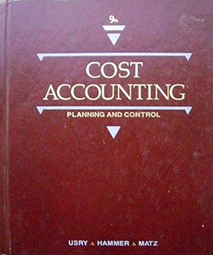 Stock image for Cost Accounting--Planning and Control for sale by Better World Books