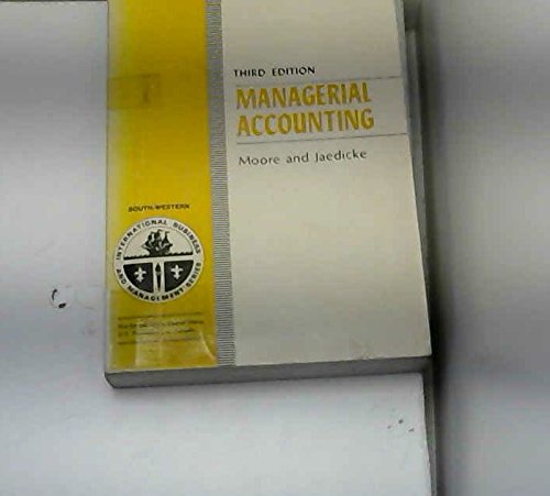 Imagen de archivo de Managerial Accounting a la venta por Better World Books