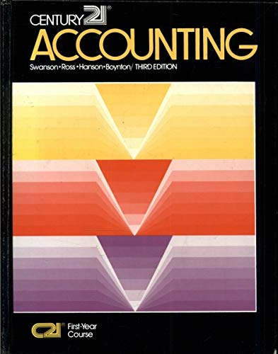 Imagen de archivo de Century 21 Accounting: First Year Course (Chapters 1-30) a la venta por HPB-Red