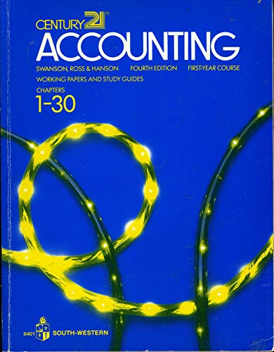 Imagen de archivo de Century 21 Accounting: 1st Year Course, Working Papers and Study Guides a la venta por dsmbooks