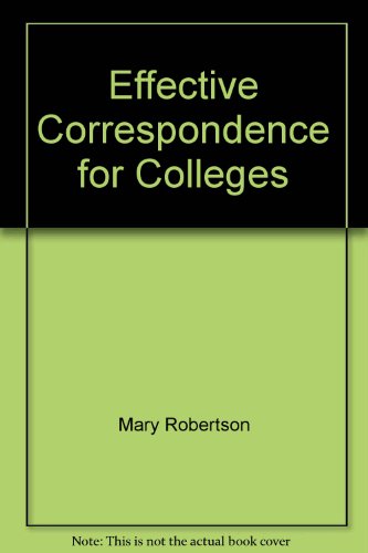 Imagen de archivo de Effective Correspondence for Colleges (5th ed.) a la venta por Persephone's Books