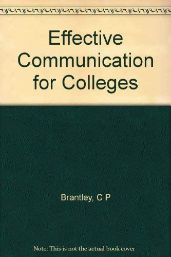 Beispielbild fr Effective communication for colleges zum Verkauf von Wonder Book