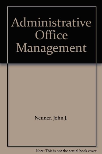 Beispielbild fr Administrative Office Management zum Verkauf von Better World Books