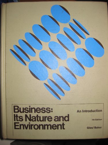 Imagen de archivo de Business: Its Nature and Enviorment a la venta por Top Notch Books