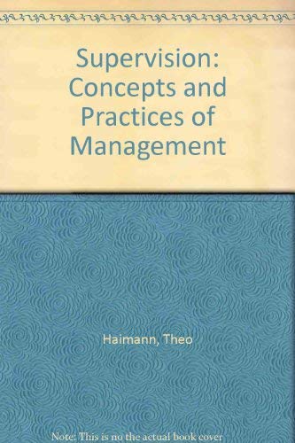 Stock image for Supervision: Concepts and practices of management for sale by SecondSale