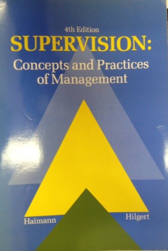 Stock image for Supervision : Concepts and Practices of Management for sale by Better World Books