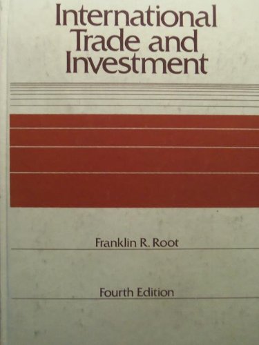 Beispielbild fr International Trade and Investment zum Verkauf von Better World Books