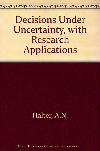 9780538088503: Decisions Under Uncertainty, with Research Applications