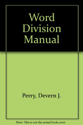 9780538119818: Word Division Manual