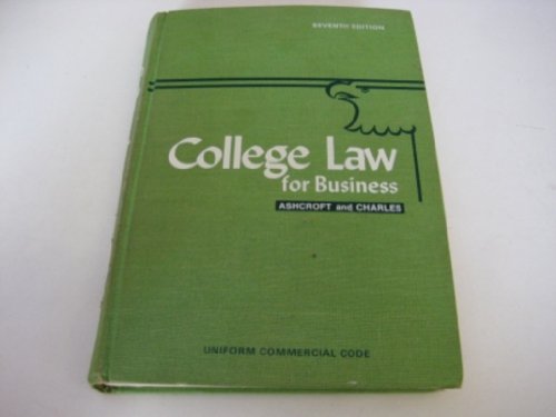 Imagen de archivo de College Law for Business a la venta por Better World Books