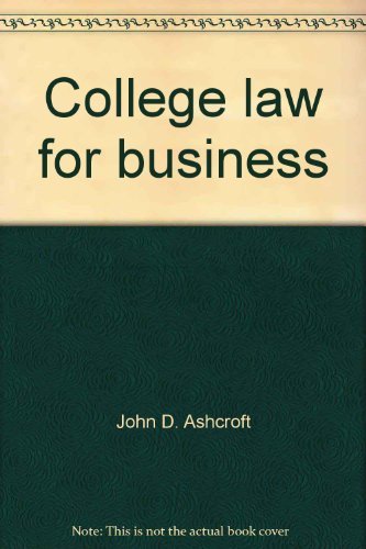 Beispielbild fr College Law for Business zum Verkauf von dsmbooks