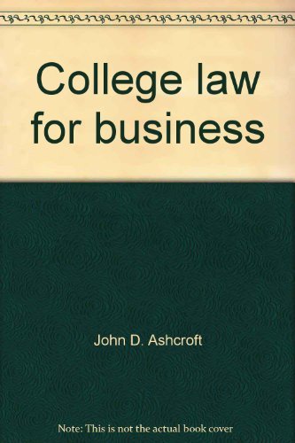 Imagen de archivo de College Law for Business a la venta por SecondSale