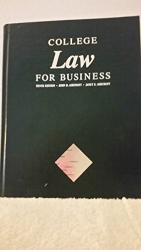 Beispielbild fr College Law for Business - Textbook zum Verkauf von ThriftBooks-Atlanta