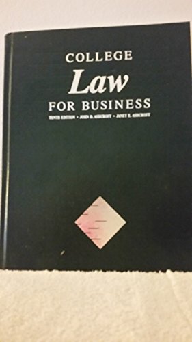 Stock image for College Law for Business - Textbook for sale by ThriftBooks-Atlanta