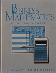 Imagen de archivo de Business Mathematics : A College Course a la venta por Better World Books