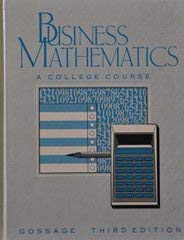 Stock image for Business Mathematics : A College Course for sale by Better World Books
